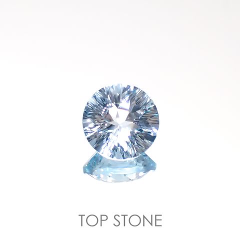 ◇カスタムカット◇ブルートパーズ ブラジル産 4.59ct[221219325]10.1x10.1mm前後