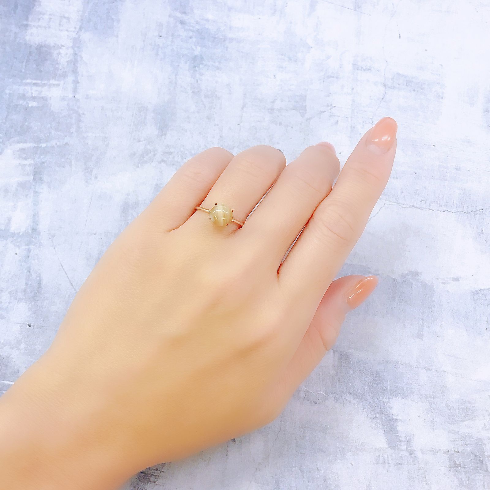オパールキャッツアイ ブラジル・バイーア州産 1.54ct[220917845]7.3x7.3mm前後