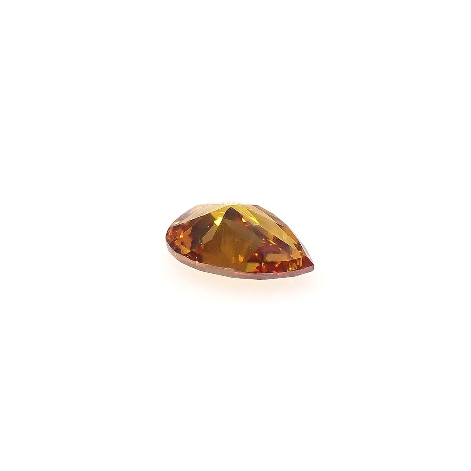 オレンジダイヤモンド SI-2 | FANCY DEEP YELLOWISH ORANGE(宝石名ダイアモンド) ソ付(CGL) 0.122ct / 4.07x2.77mm前後 [240427041]