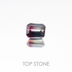 バイカラーサファイア(宝石名バイカラー・サファイア) タンザニア産 0.26ct 識別済[20106695]3.6×2.9mm前後
