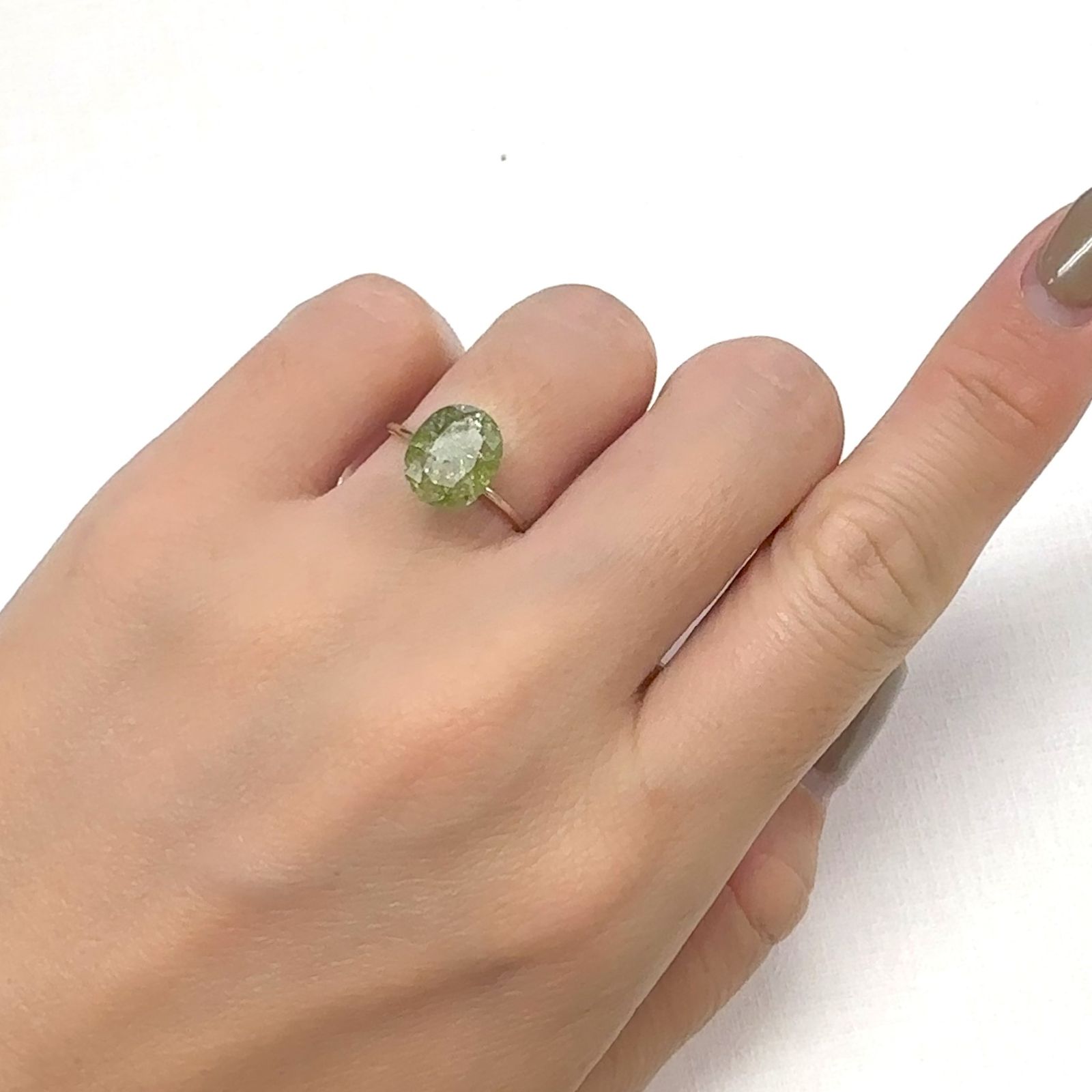イリデッセンスクロムトルマリン ケニア産 2.35ct[240928939]10.1x8.1mm前後