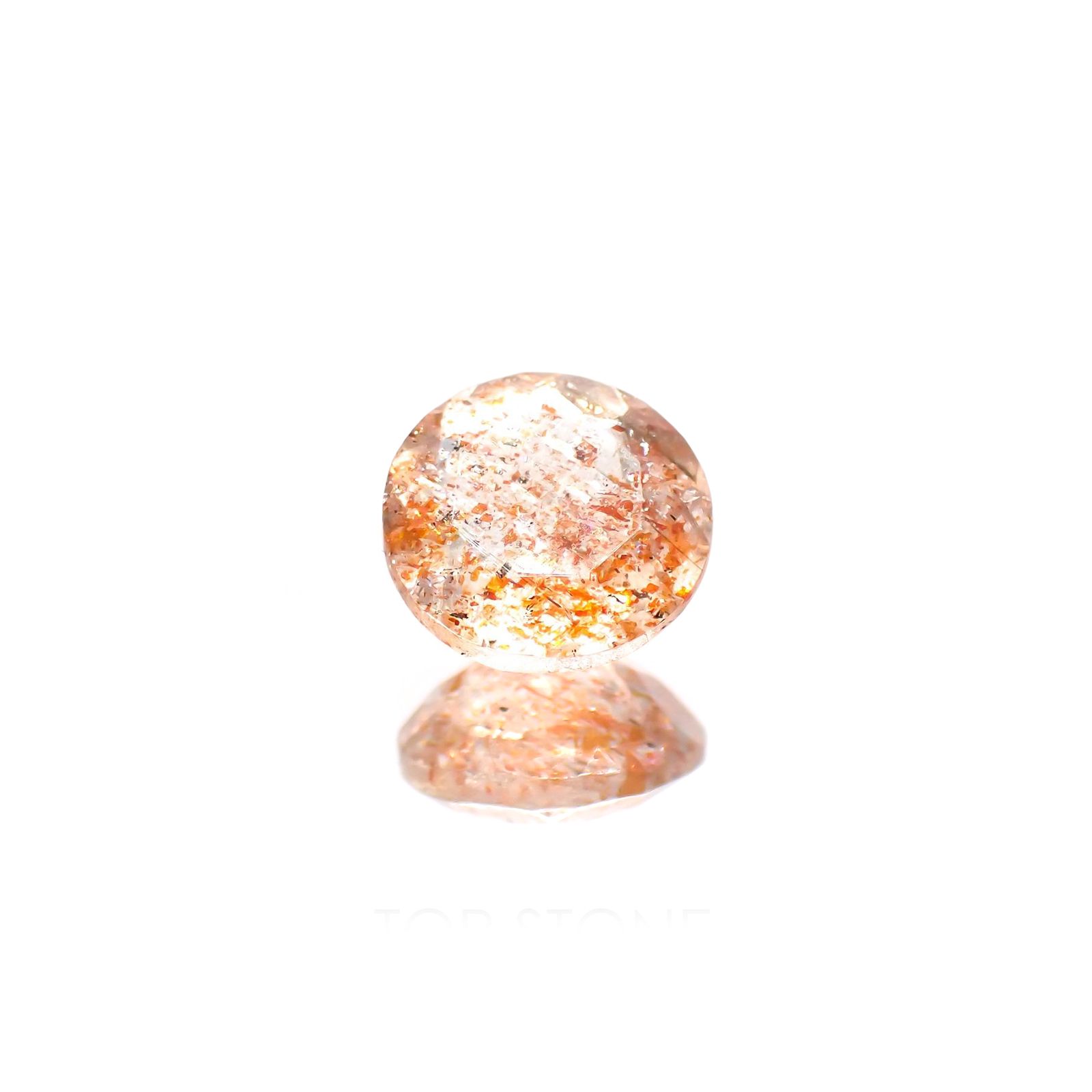 イリュージョンサンストーン インド産 1.78ct / 8.1x8.1mm前後 [260214213]