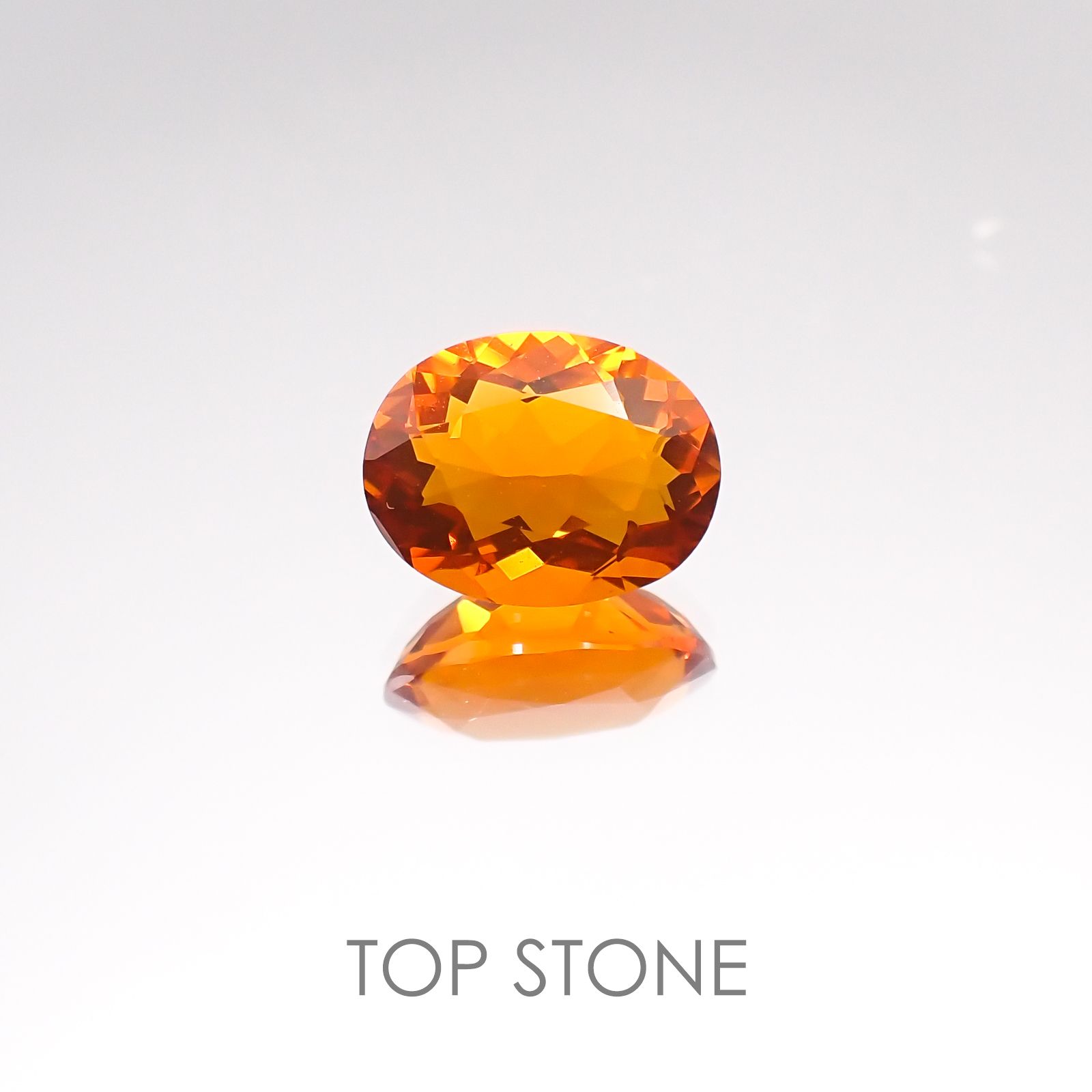 ファイヤーオパール(宝石名ファイヤー・オパール) メキシコ産 1.38ct 識別済[20117521]9.2×7.1mm前後