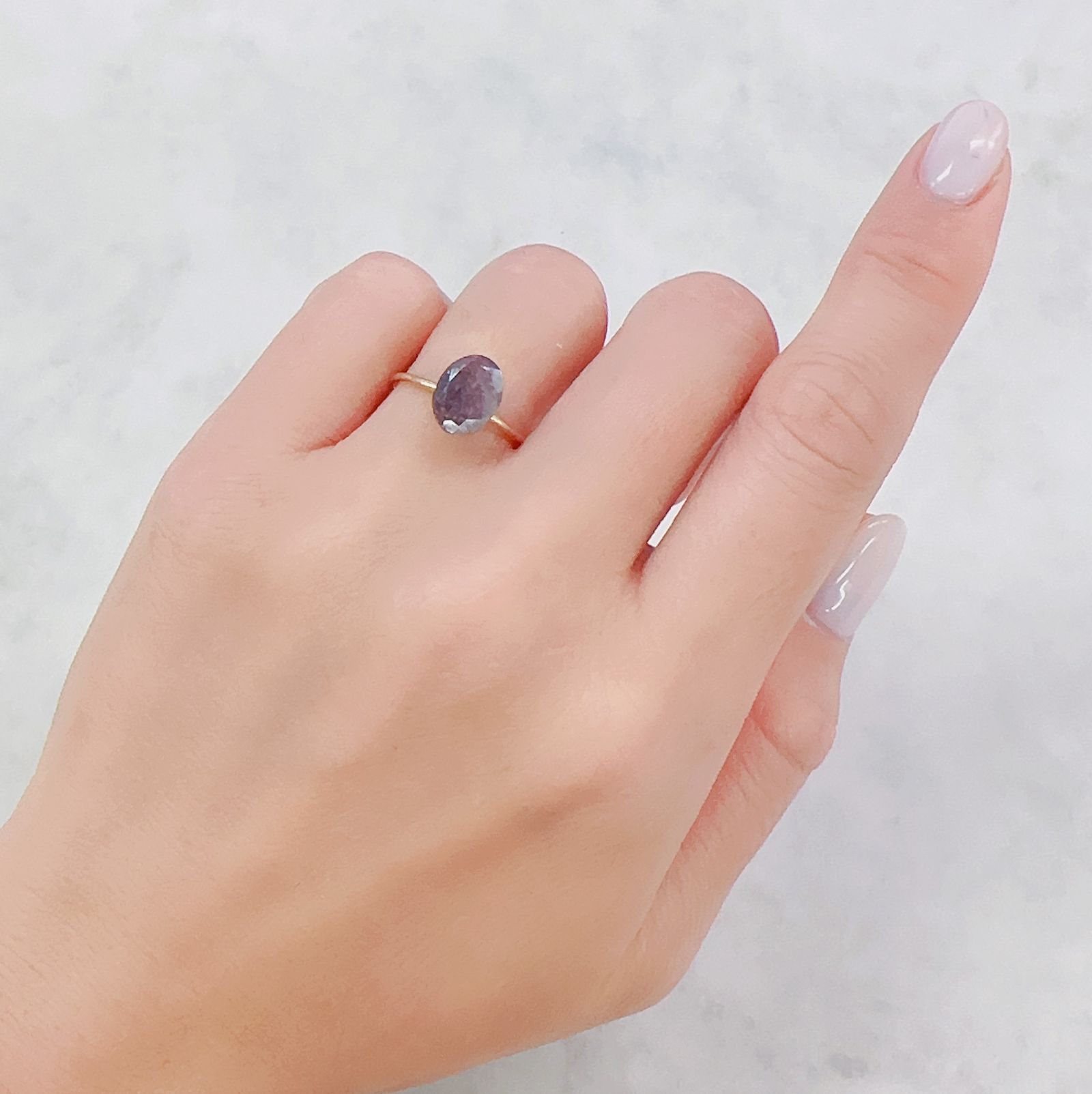 ブラッドショットアイオライト インド産 1.70ct[230622533]9.3x7.1mm前後
