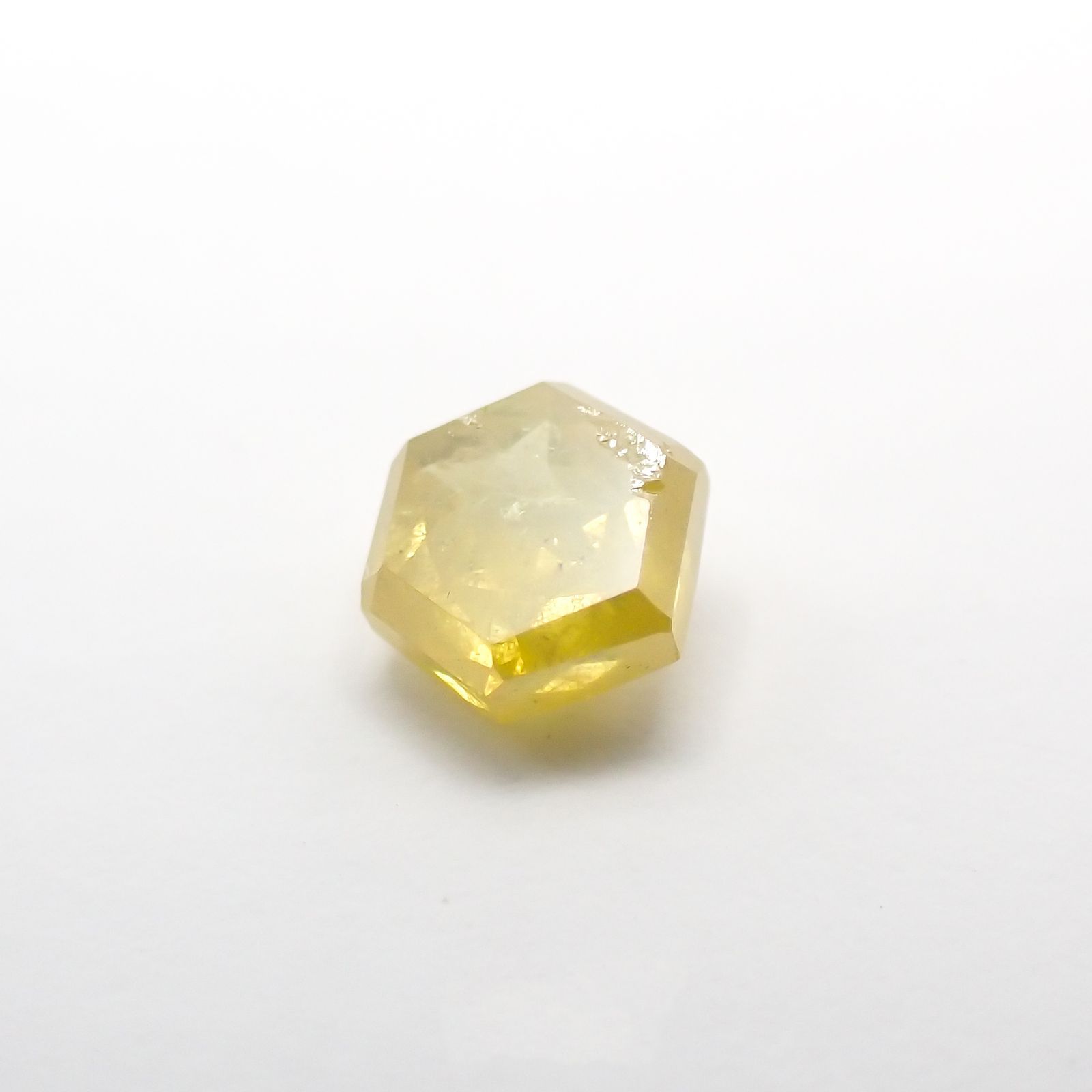 ◇ヘキサゴンアンティークカット◇イエローダイヤモンド ルース 0.16ct[210611067]2.9×2.8mm前後