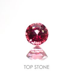 ホットピンクスピネル(宝石名ピンク・スピネル)タンザニア産 0.30ct 識別済[220114129]3.9x3.9mm前後