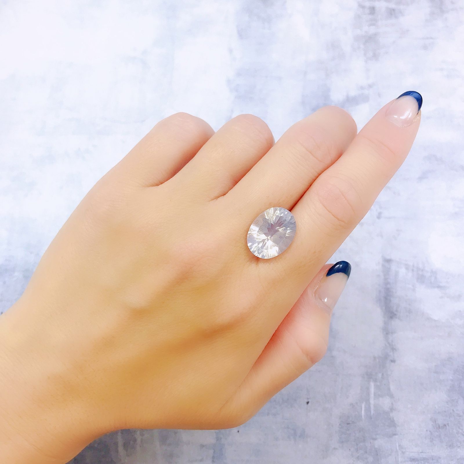 ◇コンケーブカット◇スコロライト ブラジル産 8.62ct[221119014]16.1x12.4mm前後