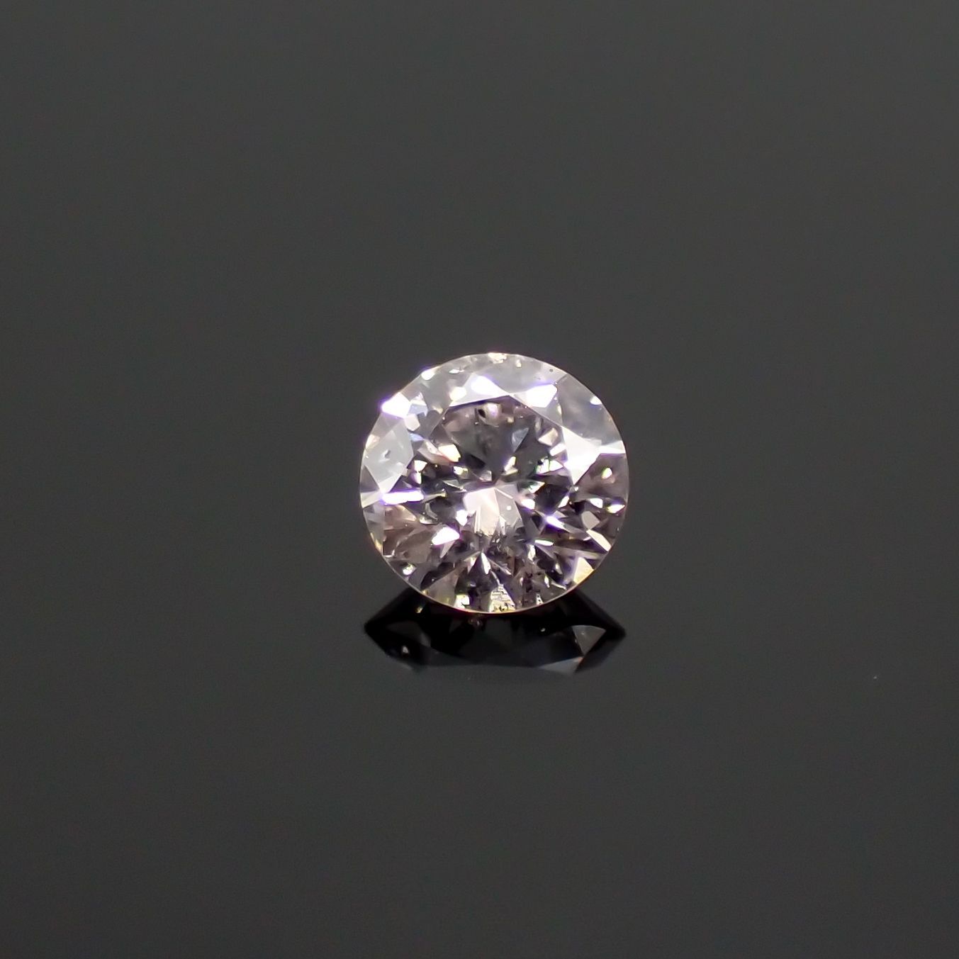 ピンクダイヤモンド I-1 / VERY LIGHT PURPLISH PINK ソーティング付き 産 ルース 0.124ct[210711788]3.2×3.2mm前後