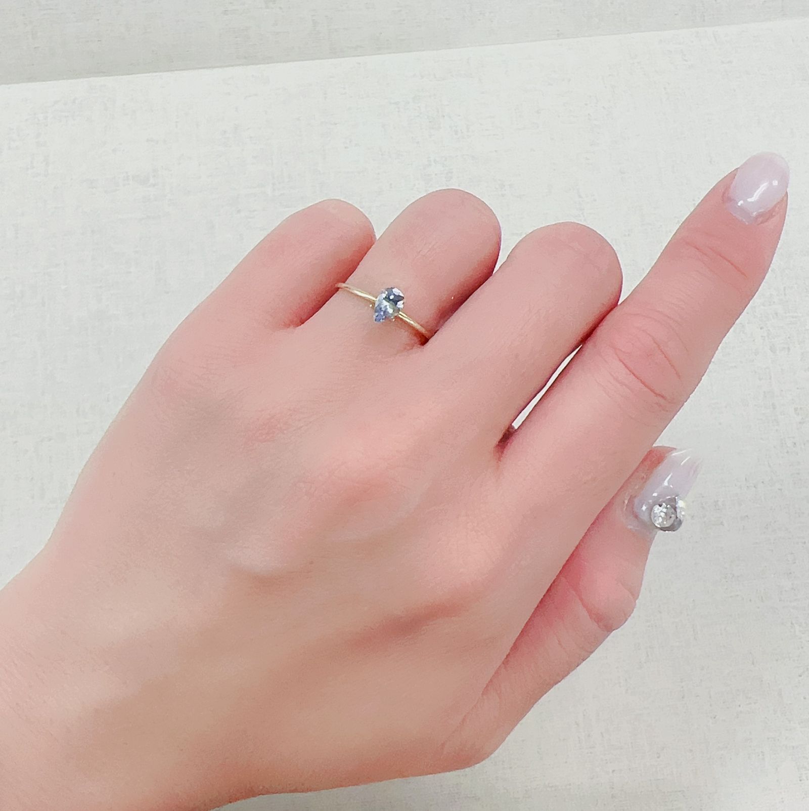 バイカラータンザナイト(宝石名ゾイサイト)タンザニア産 0.41ct 識別済[230421798]6x4mm前後