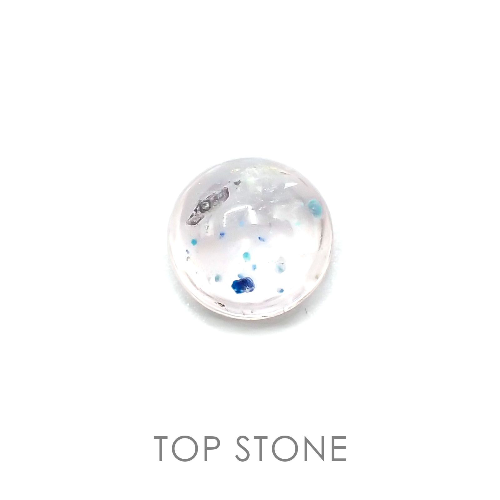 パライバクォーツ(宝石名ギラライト イン クォーツ) ブラジル産 3.58ct 識別済[20106756]10×9.9mm前後