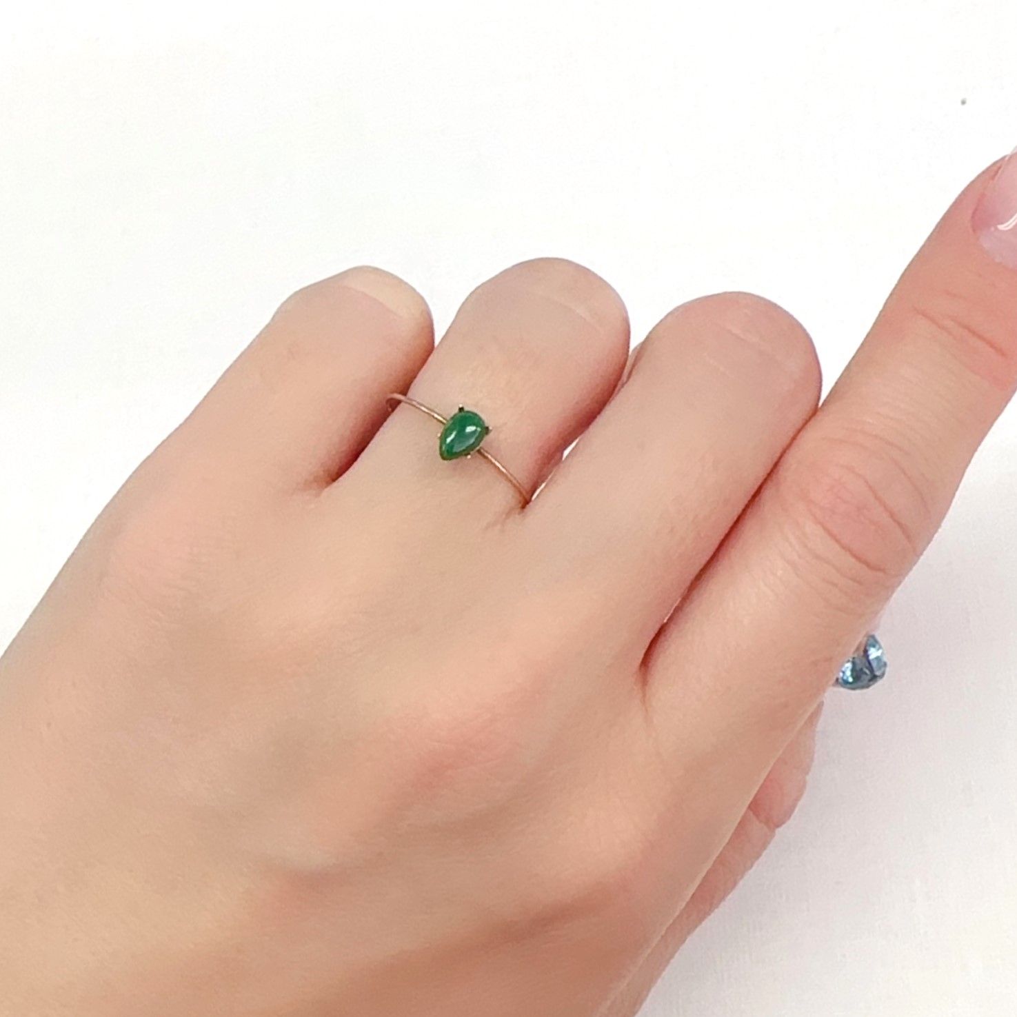 翡翠 ビルマ産 0.35ct[240326948]5.9x3.8mm前後