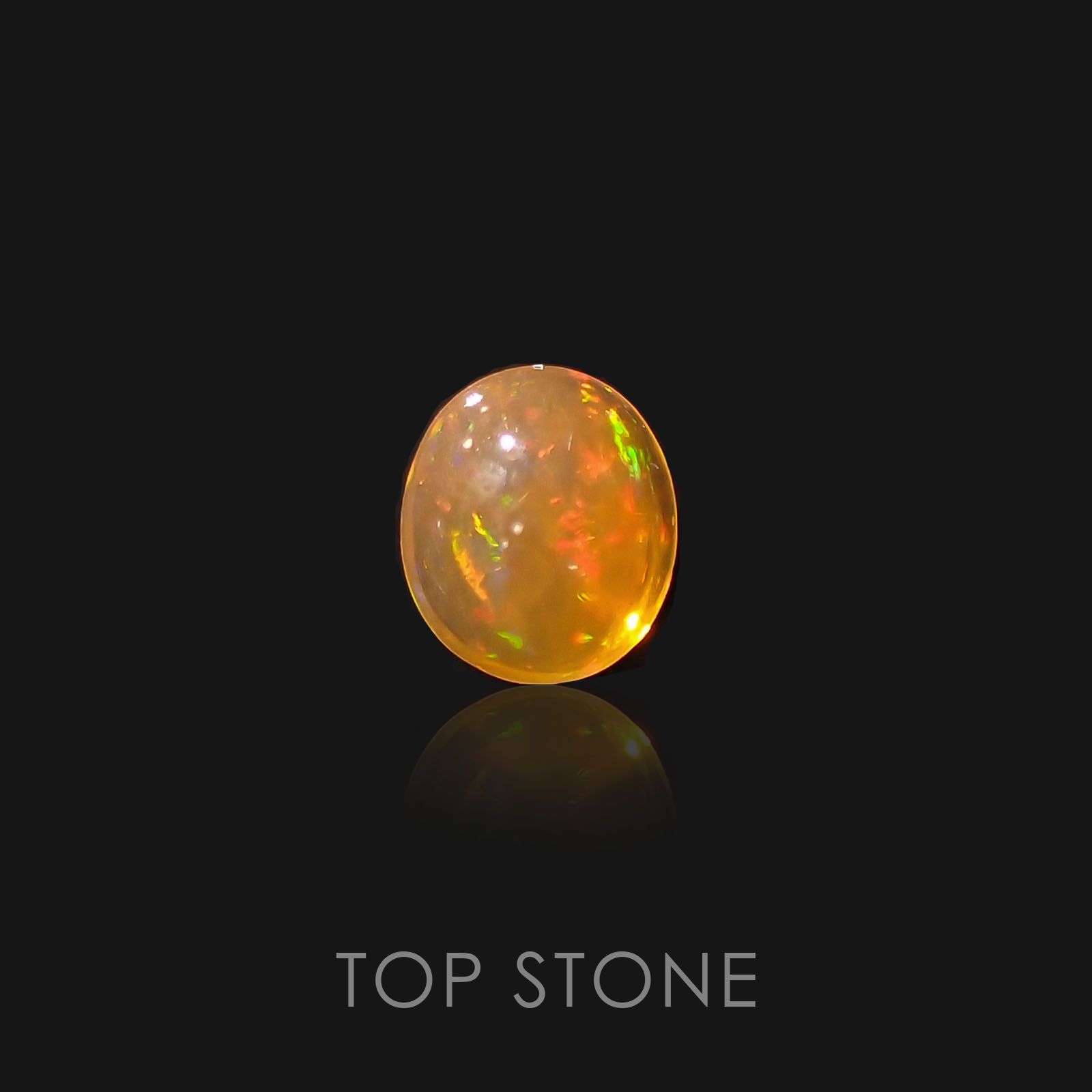 ファイヤーオパール メキシコ産 ルース 0.4ct[20095110]5.3×4.6mm前後
