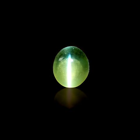 クリソベリルキャッツアイ(宝石名クリソベリル・キャッツアイ)スリランカ産 1.18ct 識別済[231225018]5.9x5.1mm前後