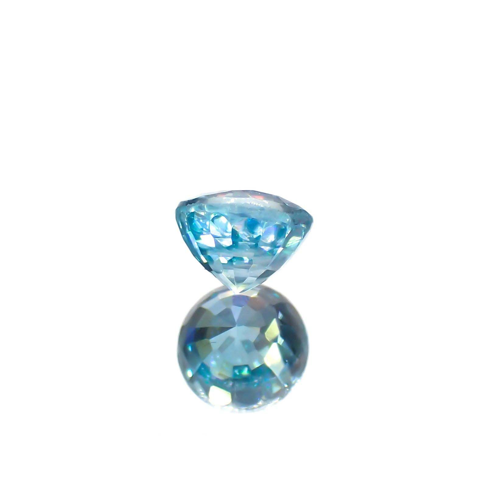 ブルージルコン(宝石名ジルコン)カンボジア産 0.64ct 識別済[220817507]4.5x4.5mm前後