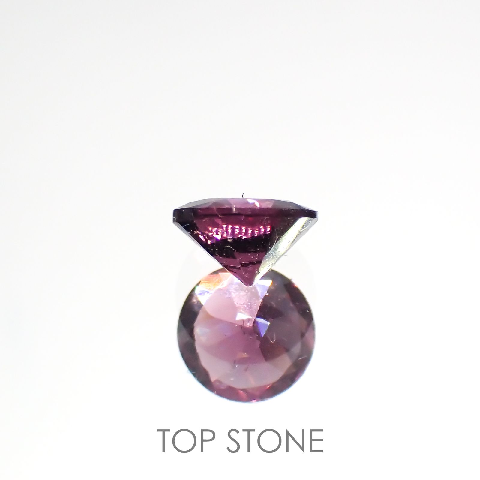 パープルピンクスピネル(宝石名スピネル)ビルマ/マダガスカル産 0.46ct 識別済[220616132]4.8x4.8mm前後