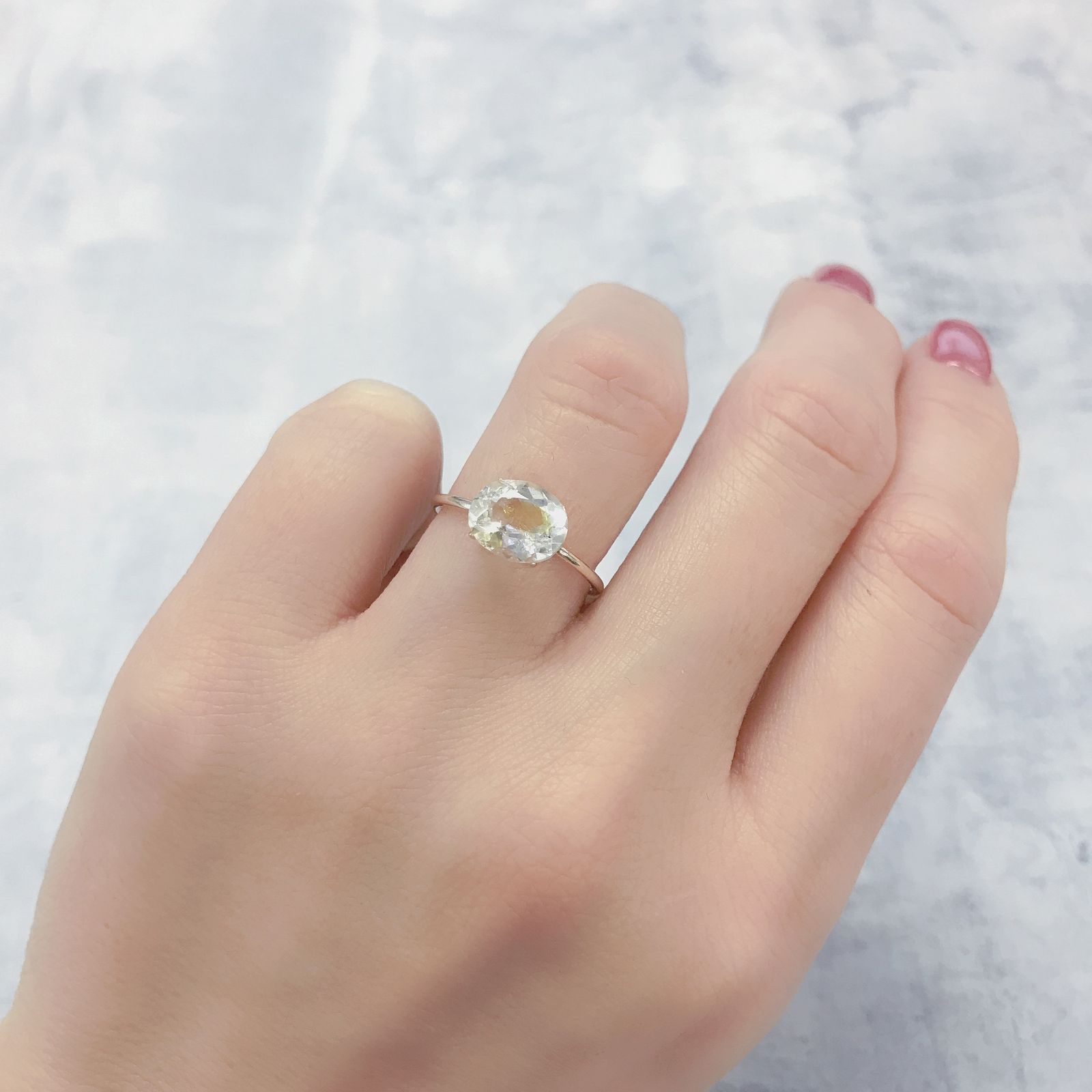 オーロラクォーツ ブラジル・ミナスジェライス産 1.85ct[220114382]8.7x7.2mm前後