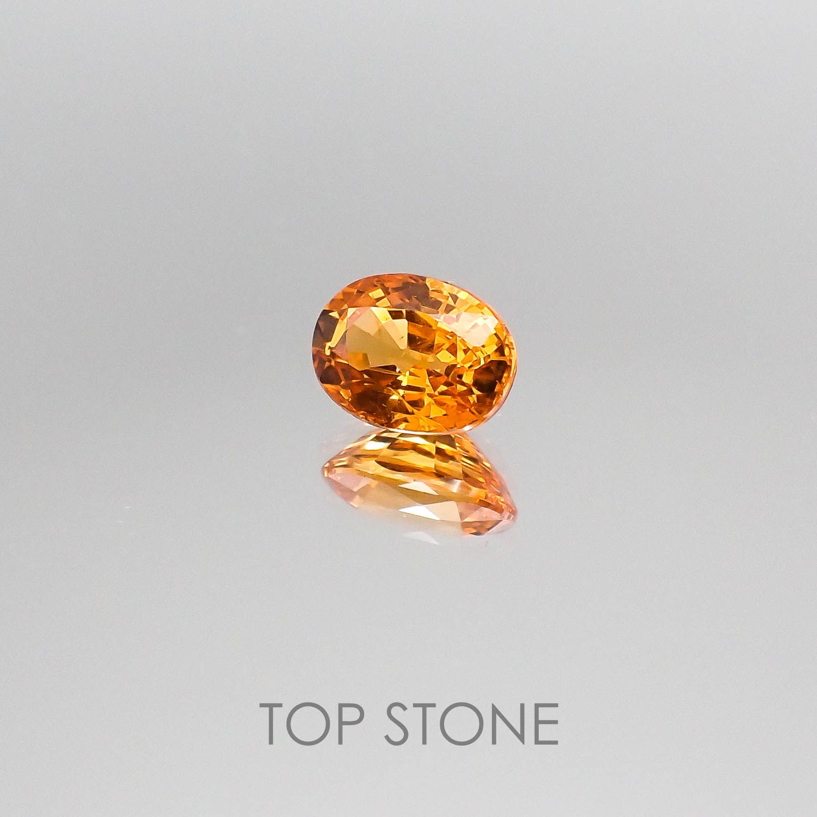 スペサルティンガーネット マンダリンオレンジカラー(宝石名スペサルティン・ガーネット)ナイジェリア産 1.27ct 識別済[220817245]7.1x5.1mm前後