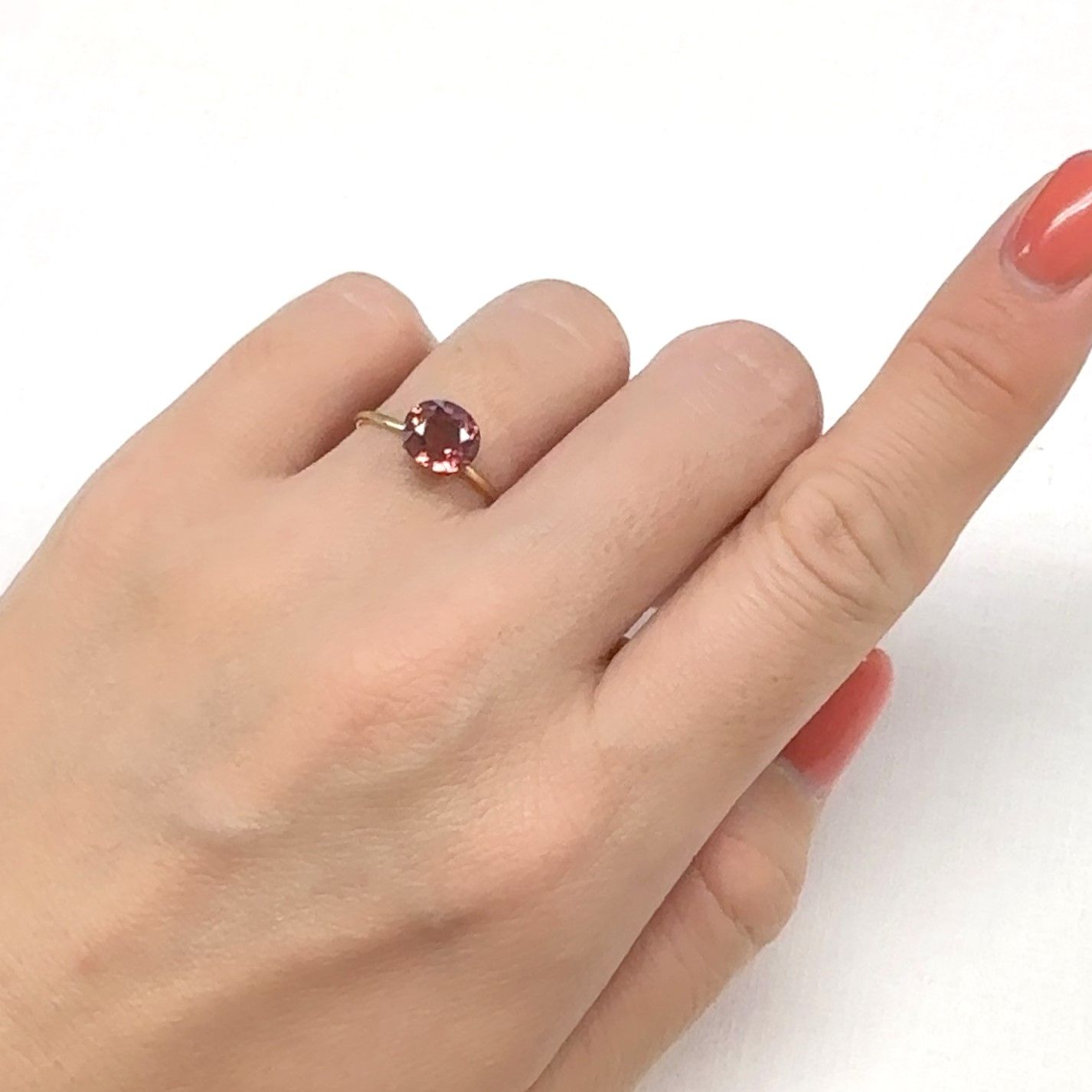 ローズピンクトルマリン(宝石名ピンク・トルマリン)ブラジル/アフリカ産 1.68ct 識別済[240929136]7.6x6.9mm前後