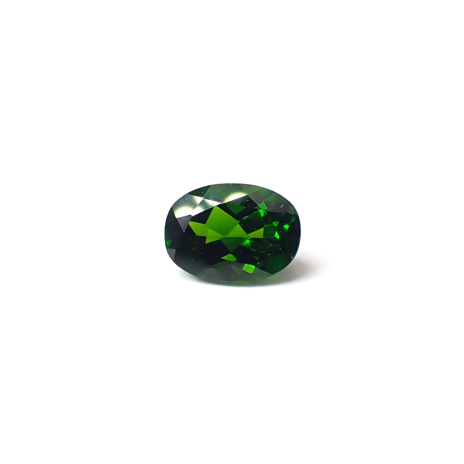 クロムダイオプサイド(宝石名クロム・ダイオプサイド)ロシア産 識別済 0.99ct / 7.1x5.2mm前後 [260432093]