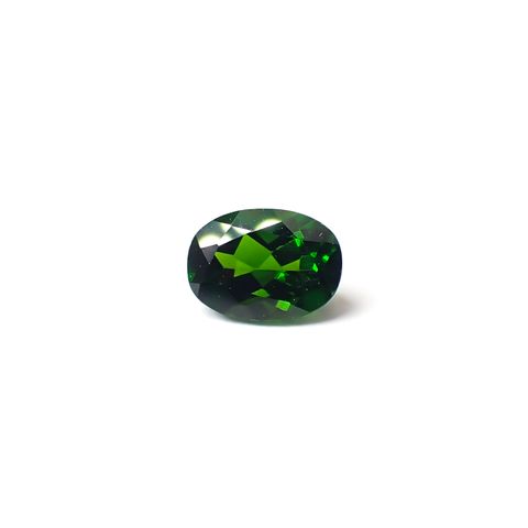 クロムダイオプサイド(宝石名クロム・ダイオプサイド)ロシア産 識別済 0.99ct / 7.1x5.2mm前後 [260432093]