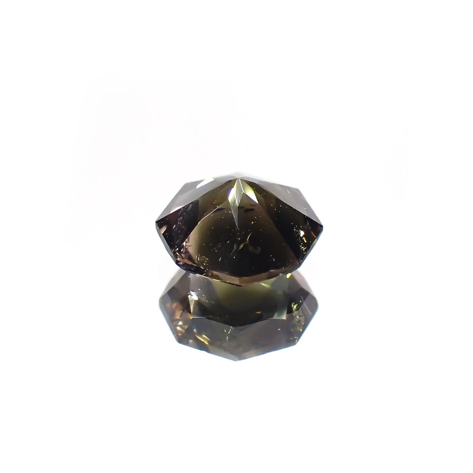 ◇オクタゴンカット◇バイカラートルマリンSA(宝石名トルマリン) ブラジル/アフリカ産 0.867ct ソ付(彩珠)[21049170]6.2×6.2mm前後