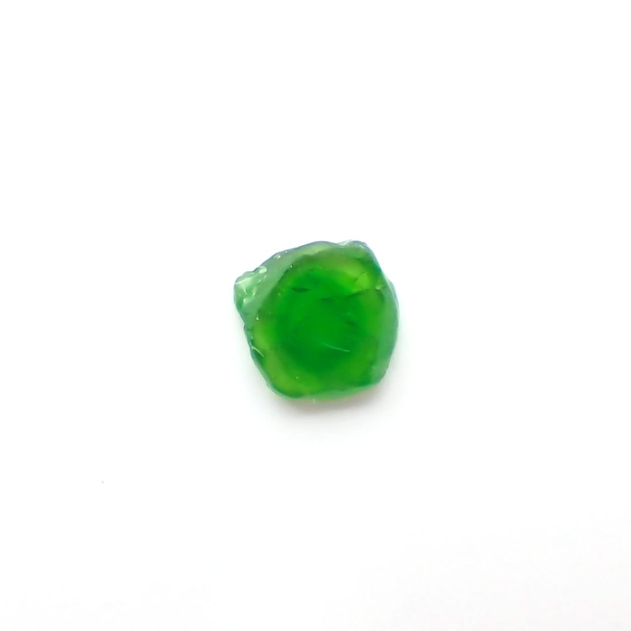 デマントイドガーネット 原石スライス(宝石名デマントイド・ガーネット) 0.20ct 識別済[210611214]3.9×3.9mm前後