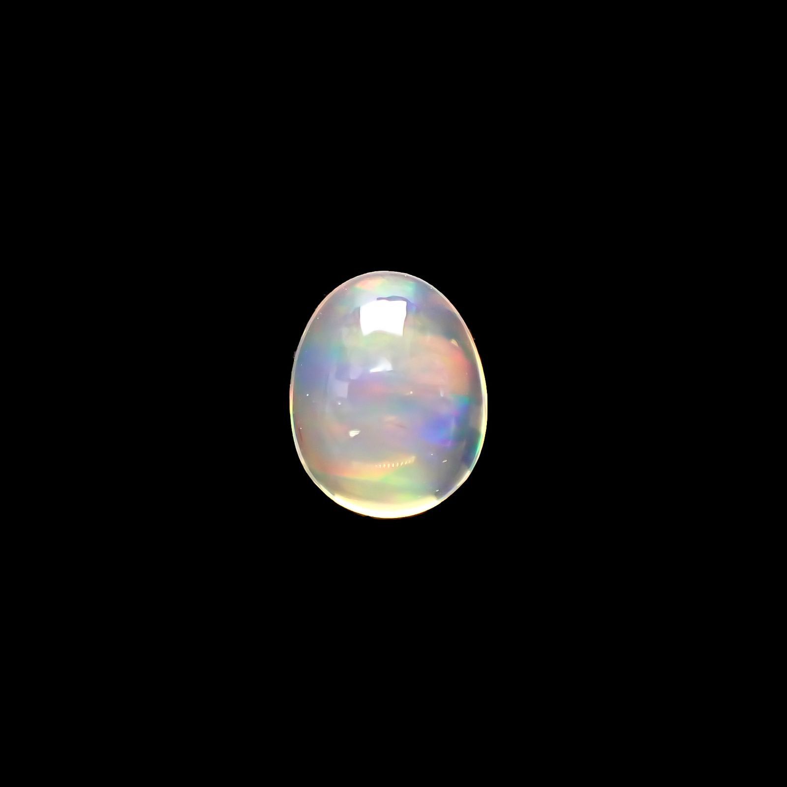 メキシコオパール(宝石名オパール) メキシコ産 ソ付(彩珠) 1.290ct / 8.7x6.9mm前後 [210712134]