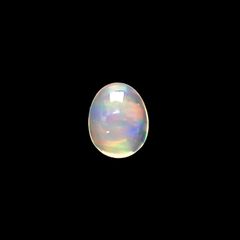 メキシコオパール(宝石名オパール) メキシコ産 ソ付(彩珠) 1.290ct / 8.7x6.9mm前後 [210712134]