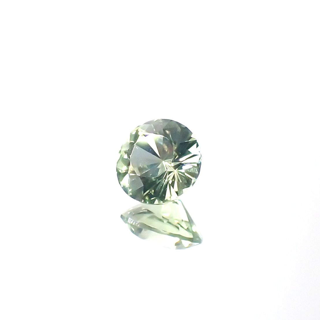 グリーンクリソベリル(宝石名クリソベリル)スリランカ/マダガスカル産 0.29ct 識別済[231225022]4.2x4.1mm前後