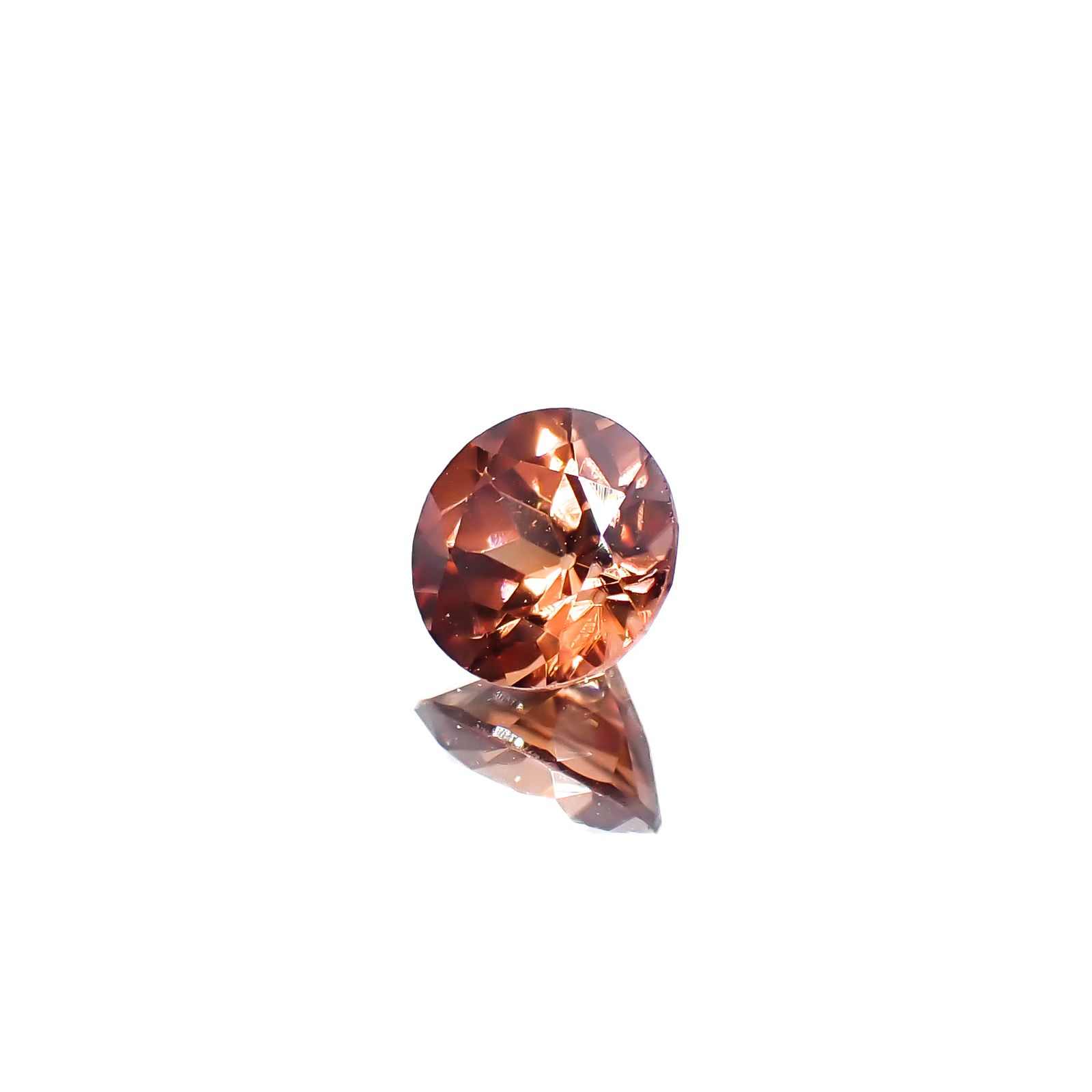 オレンジジルコン スリランカ/カンボジア産 1.54ct[240628111]6.5x6.4mm前後