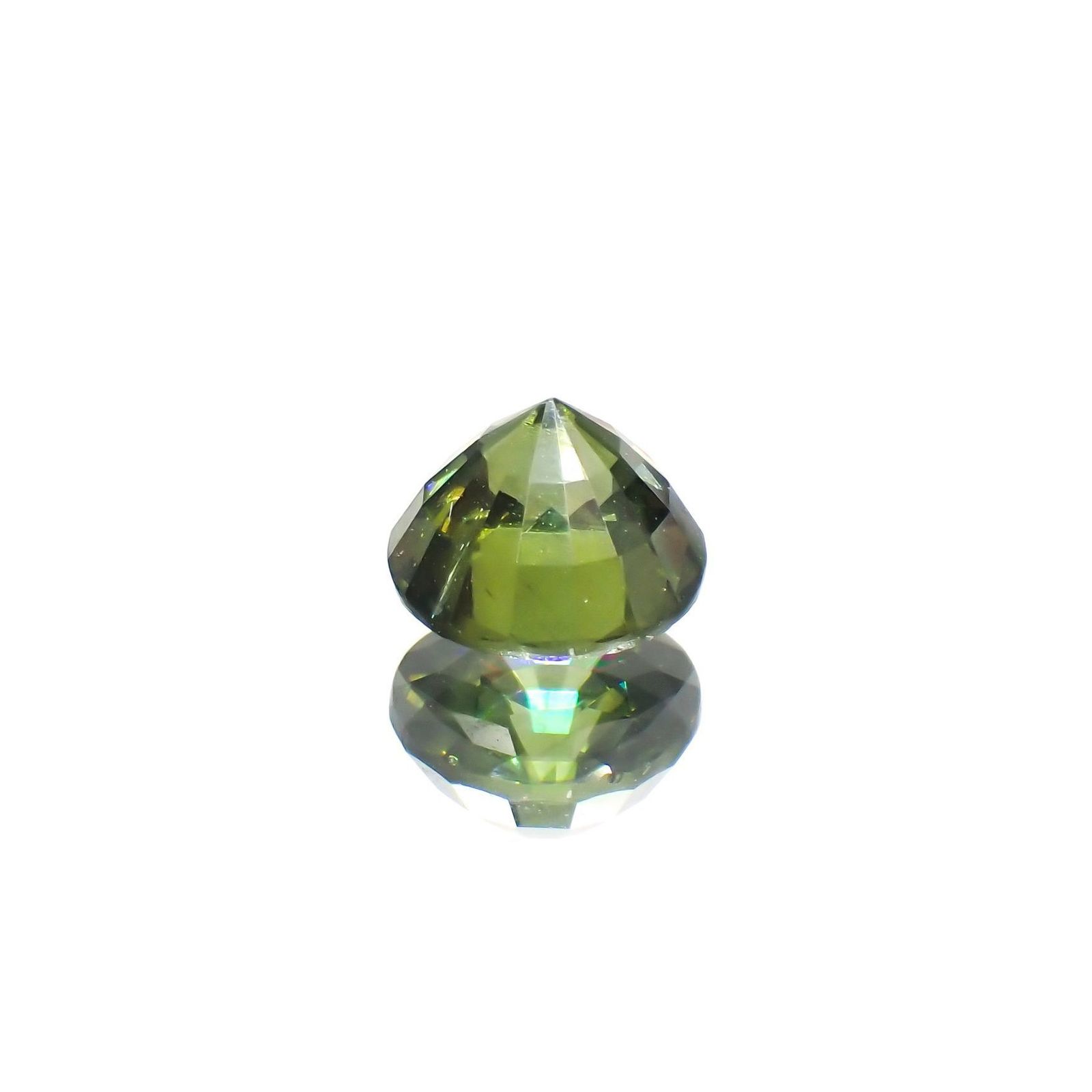 グリーンジルコン(宝石名ジルコン)スリランカ/カンボジア産 識別済 1.13ct / 5.9x5.8mm前後 [220114899]