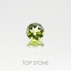 <ランダムセレクト1個販売> ペリドットSA(宝石名ペリドット) ラウンドカット アメリカ産 0.28ct前後 識別済[20107168-PAC]4×4mm前後