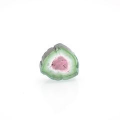 ウォーターメロントルマリン 原石スライス コンゴ民主共和国産 4.70ct[221018612]11.5x10.7mm前後