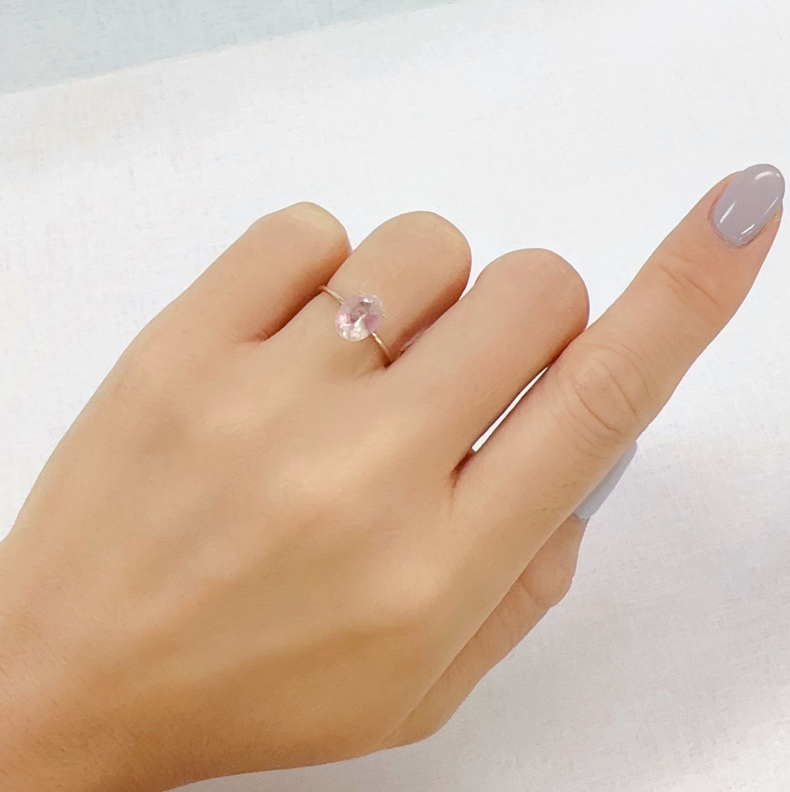 ピンククリスタルトルマリン(宝石名ピンク・トルマリン)コンゴ民主共和国産 1.29ct 識別済[230823234]8.2x6.2mm前後