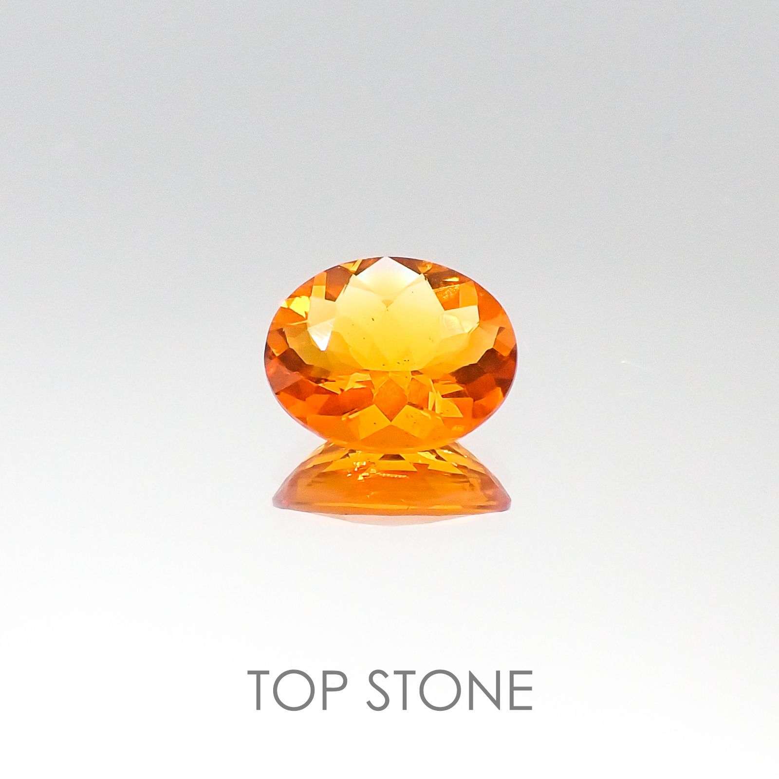 ファイヤーオパール(宝石名ファイヤー・オパール) メキシコ産 0.98ct 識別済[20085089]8.6×6.9mm前後