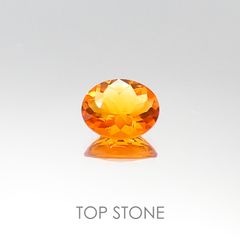 ファイヤーオパール(宝石名ファイヤー・オパール) メキシコ産 0.98ct 識別済[20085089]8.6×6.9mm前後