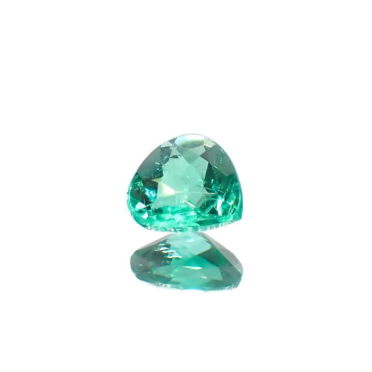 パライバトルマリン(宝石名トルマリン/別名パライバ・トルマリン)ブラジル・キントス鉱山産 0.377ct ソ付(宝貴協)[221018727]4.9x4.9mm前後