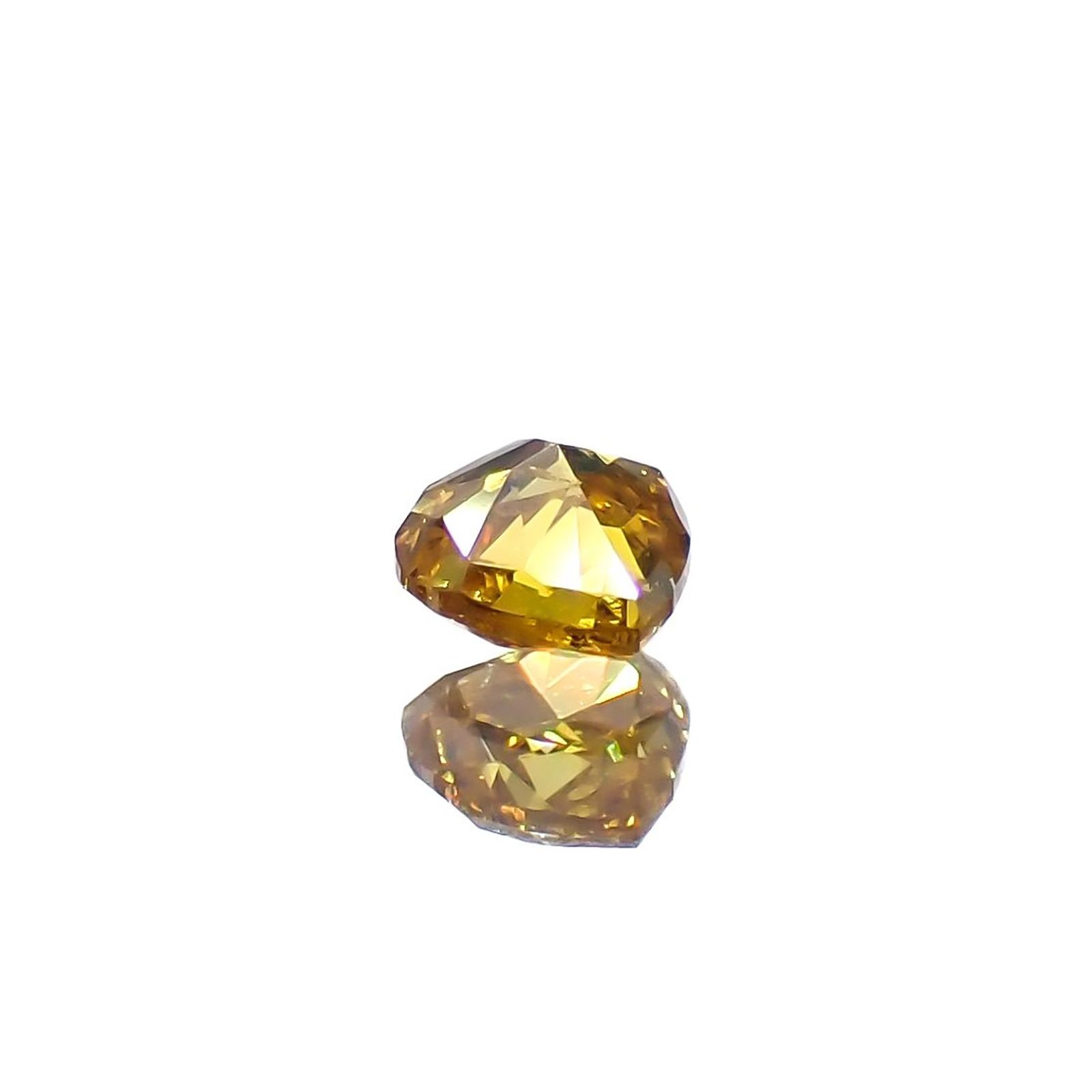イエローダイヤモンド I-1 | FANCY DEEP ORANGE YELLOW(宝石名ダイアモンド) ソ付(CGL) 0.089ct / 2.74x2.69mm前後 [260625392]