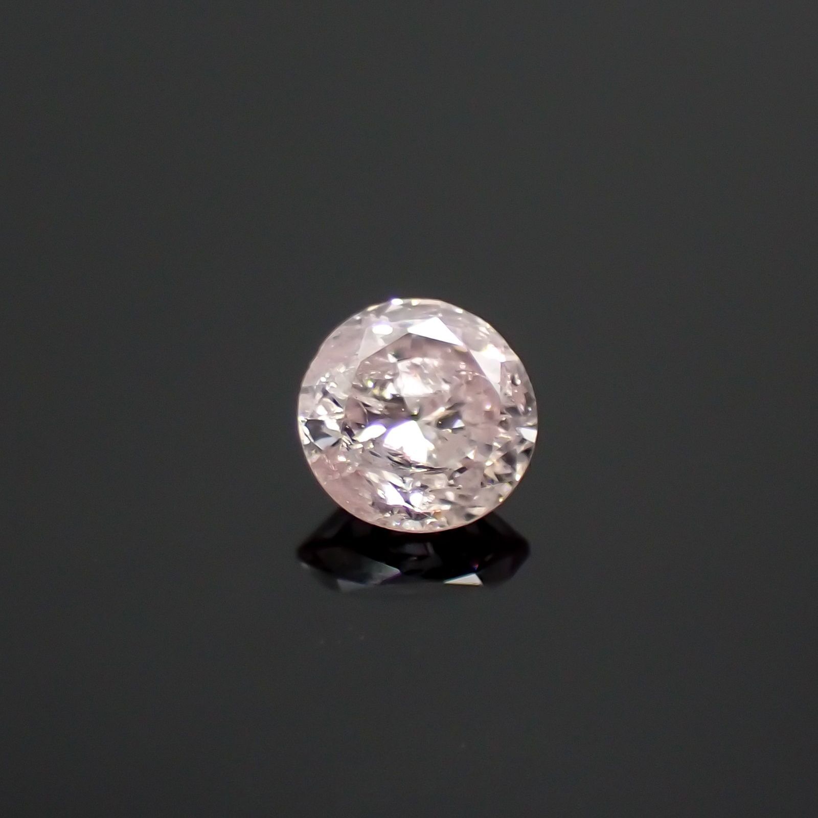 ピンクダイヤモンド I-2 / VERY LIGHT PINK ソーティング付き 産 ルース 0.12ct[210711793]3×3mm前後
