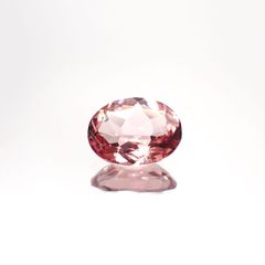 ピンクアパタイト(宝石名アパタイト) ブラジル産 0.93ct 識別済[240213006]7.5×5.7mm前後