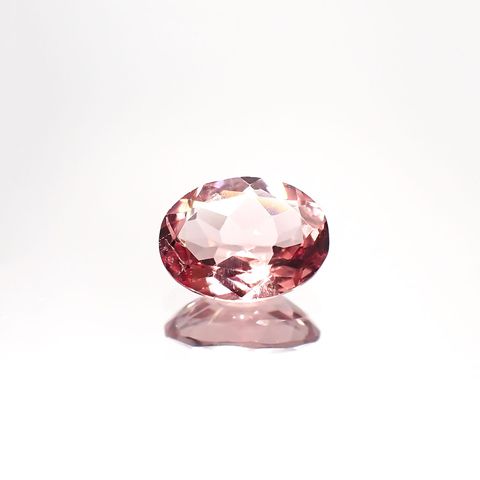 ピンクアパタイト(宝石名アパタイト) ブラジル産 0.93ct 識別済[240213006]7.5×5.7mm前後
