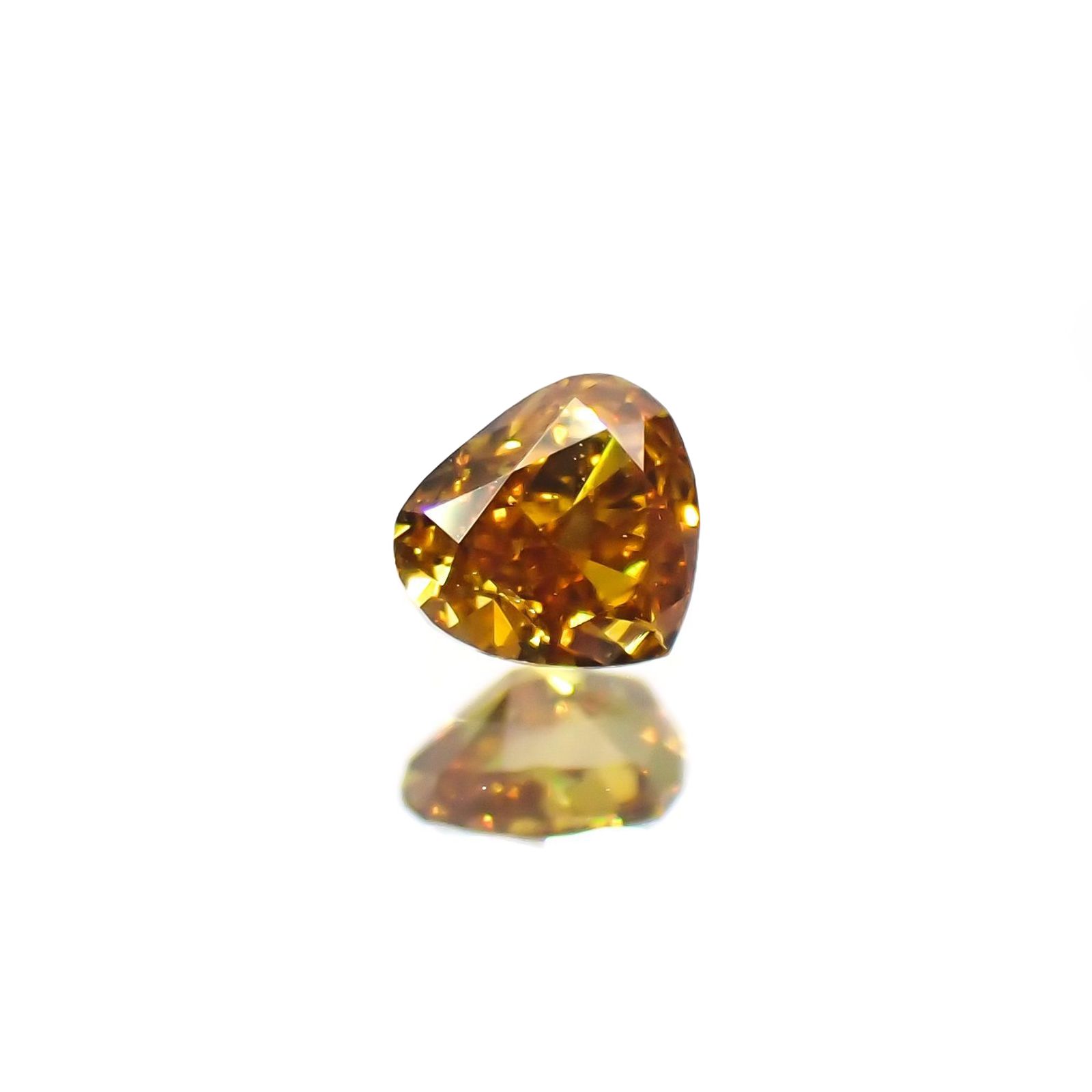 オレンジダイヤモンド SI-1 | FANCY DEEP YELLOW ORANGE(宝石名ダイアモンド) ソ付(CGL) 0.133ct / 3.06x3.36mm前後 [220115149]
