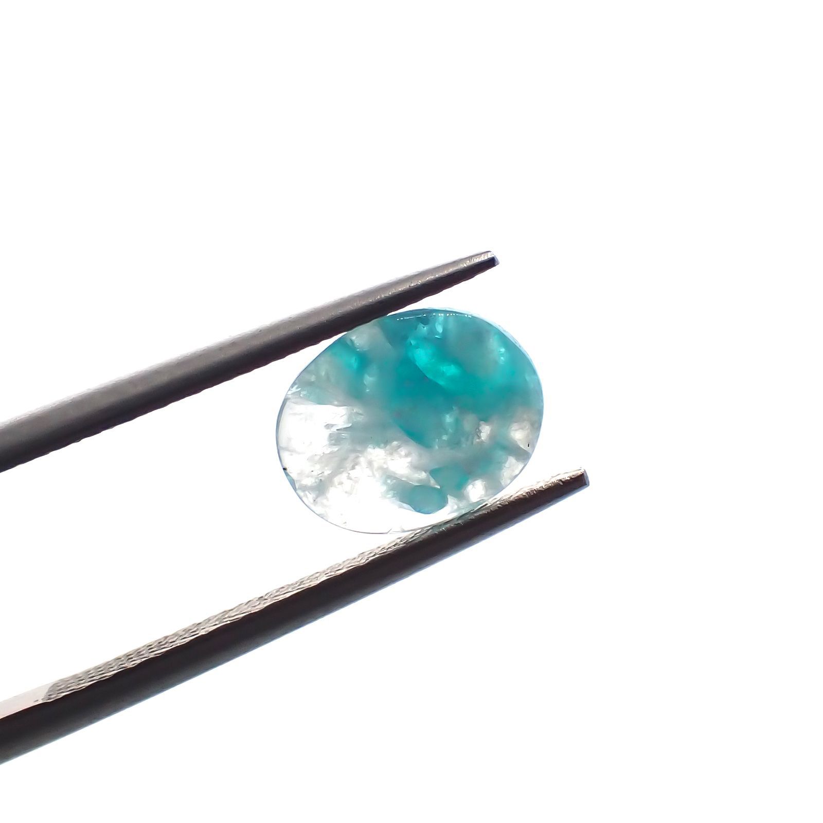 パライバトルマリンインクォーツ ブラジル産 ルース 1.17ct[210912956]8.4×6.4mm前後