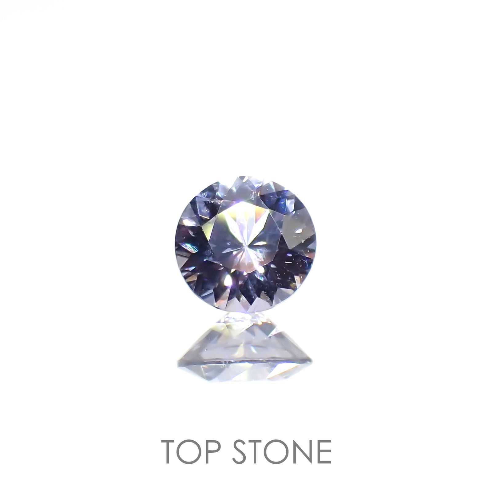 グレイッシュブルースピネル(宝石名スピネル)ビルマ/マダガスカル産 0.35ct 識別済[220516055]4.5x4.4mm前後