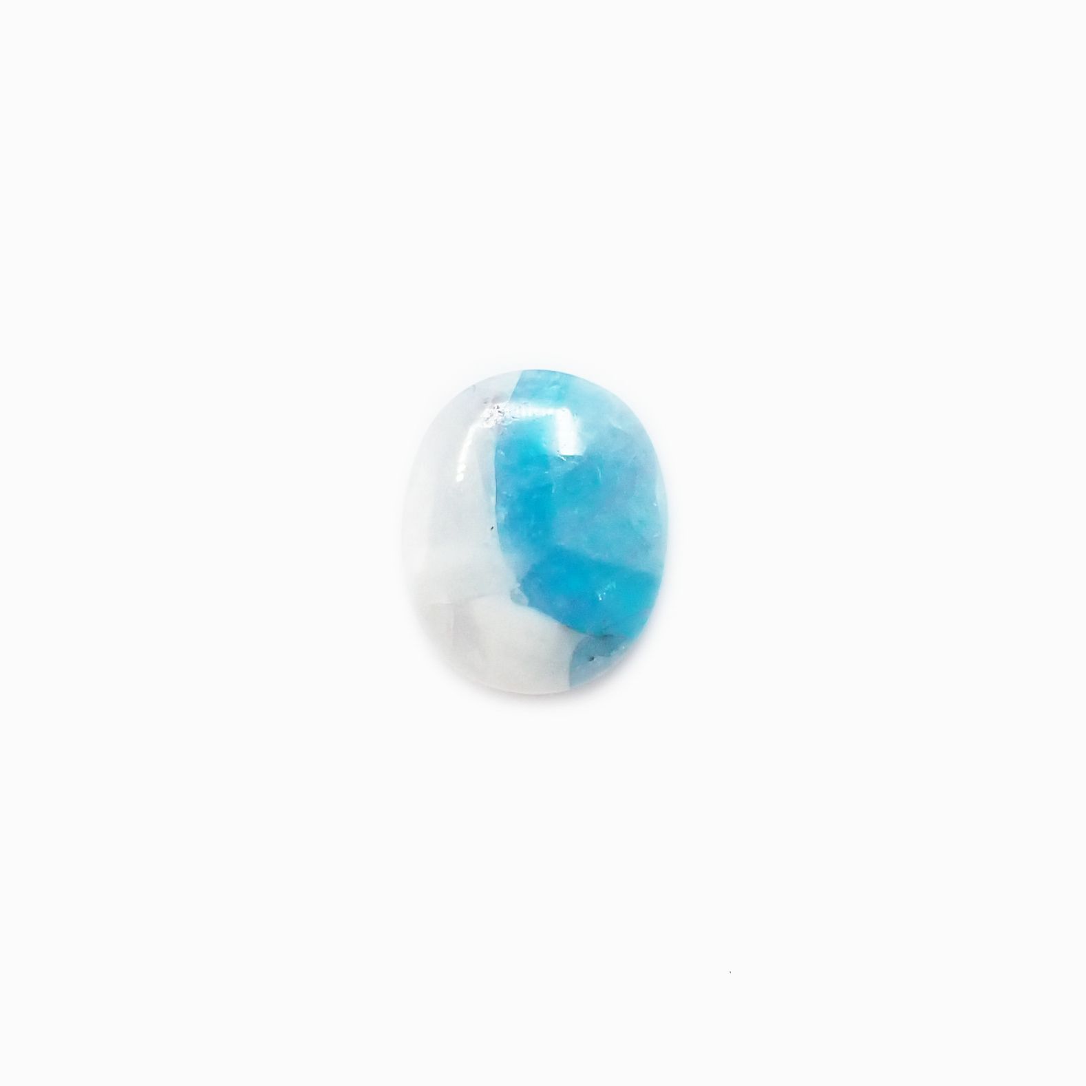 パライバトルマリンインクォーツ ブラジル産 ルース 2.11ct[210510811]11.2×9.2mm前後
