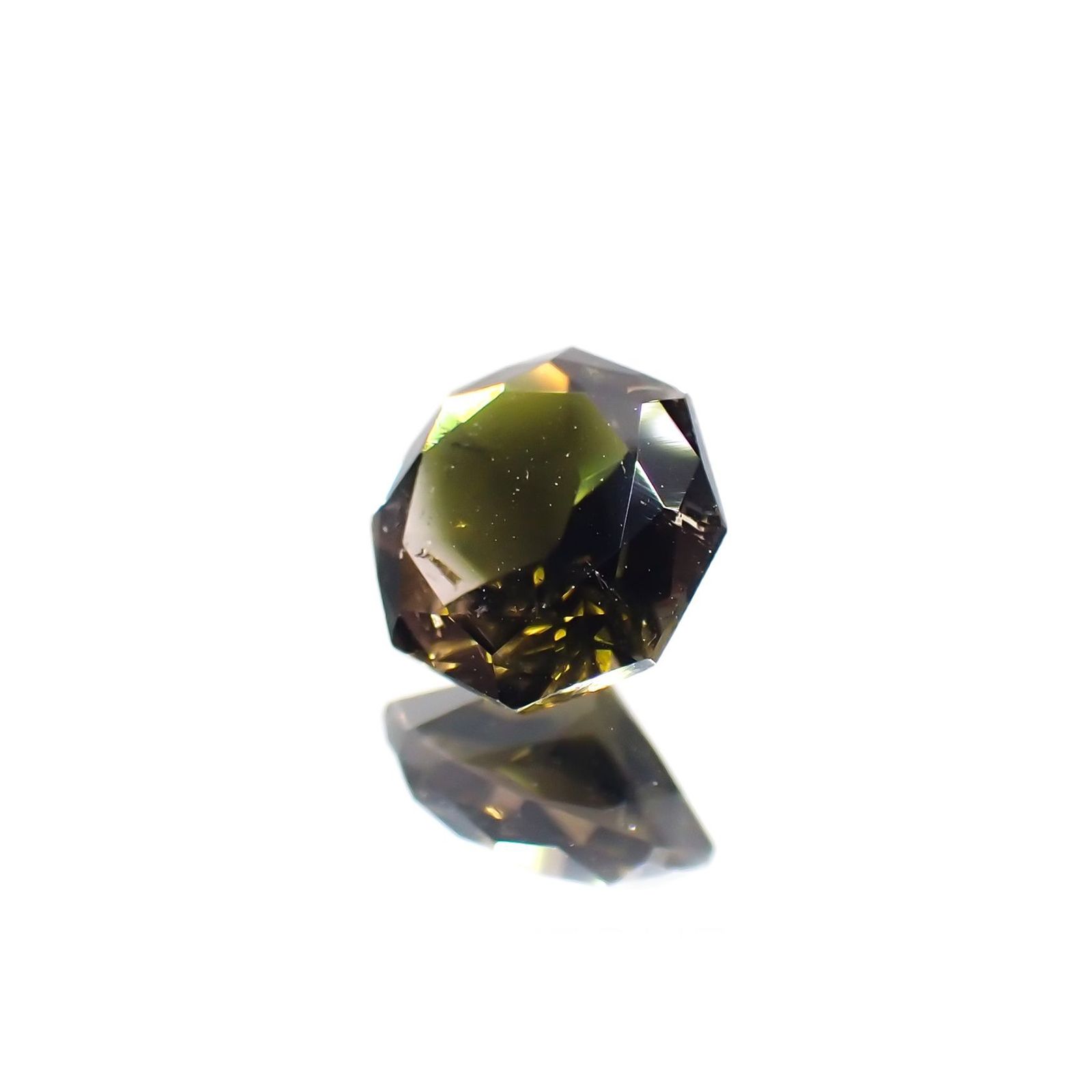 ◇オクタゴンカット◇バイカラートルマリンSA(宝石名トルマリン) ブラジル/アフリカ産 0.867ct ソ付(彩珠)[21049170]6.2×6.2mm前後