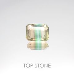 バイカラーフローライト ブラジル産 ルース 1.97ct[20107064]7.9×6.1mm前後