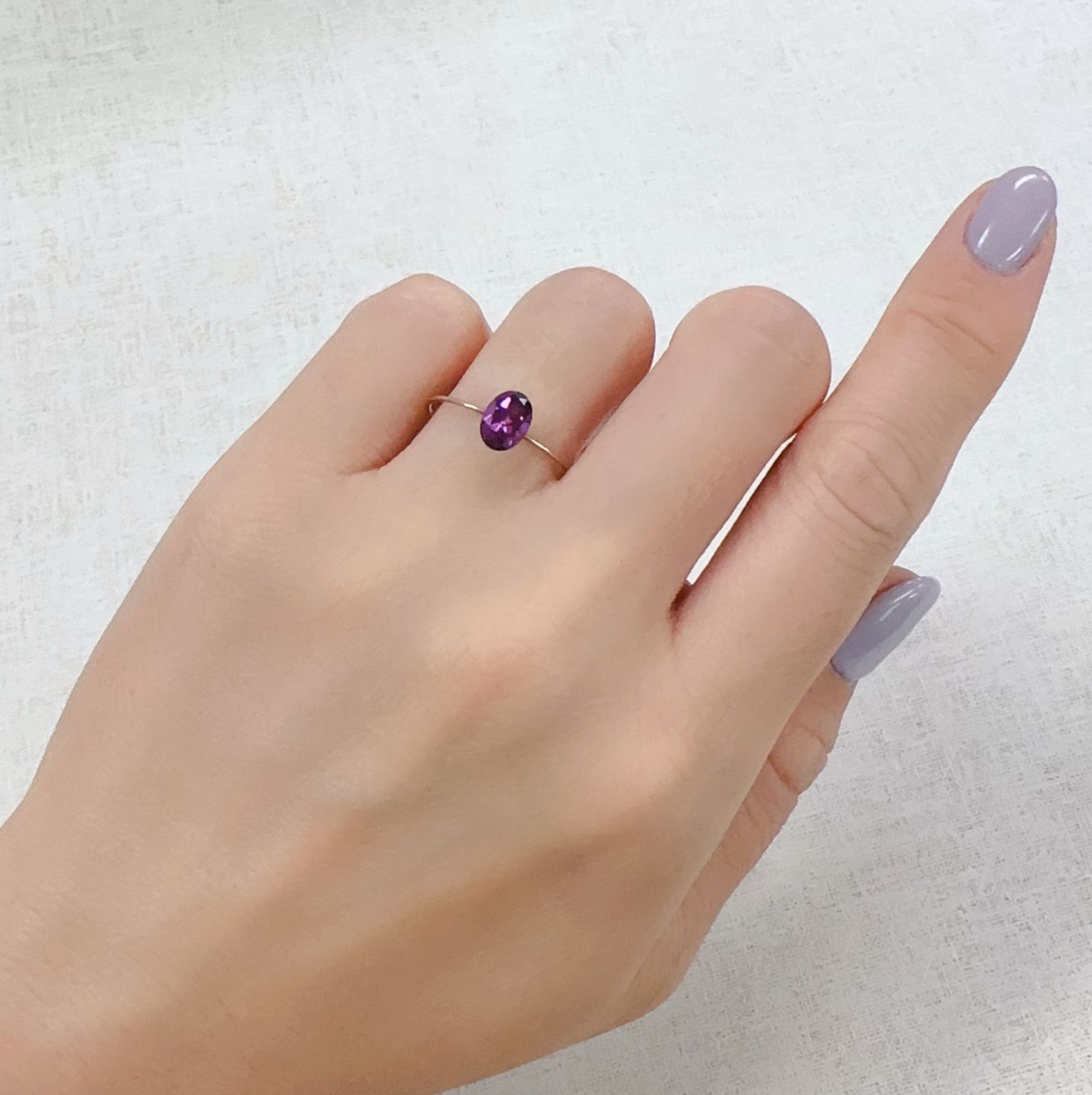 グレープガーネット ブラジル産 0.99ct[230823172]7.2x5mm前後