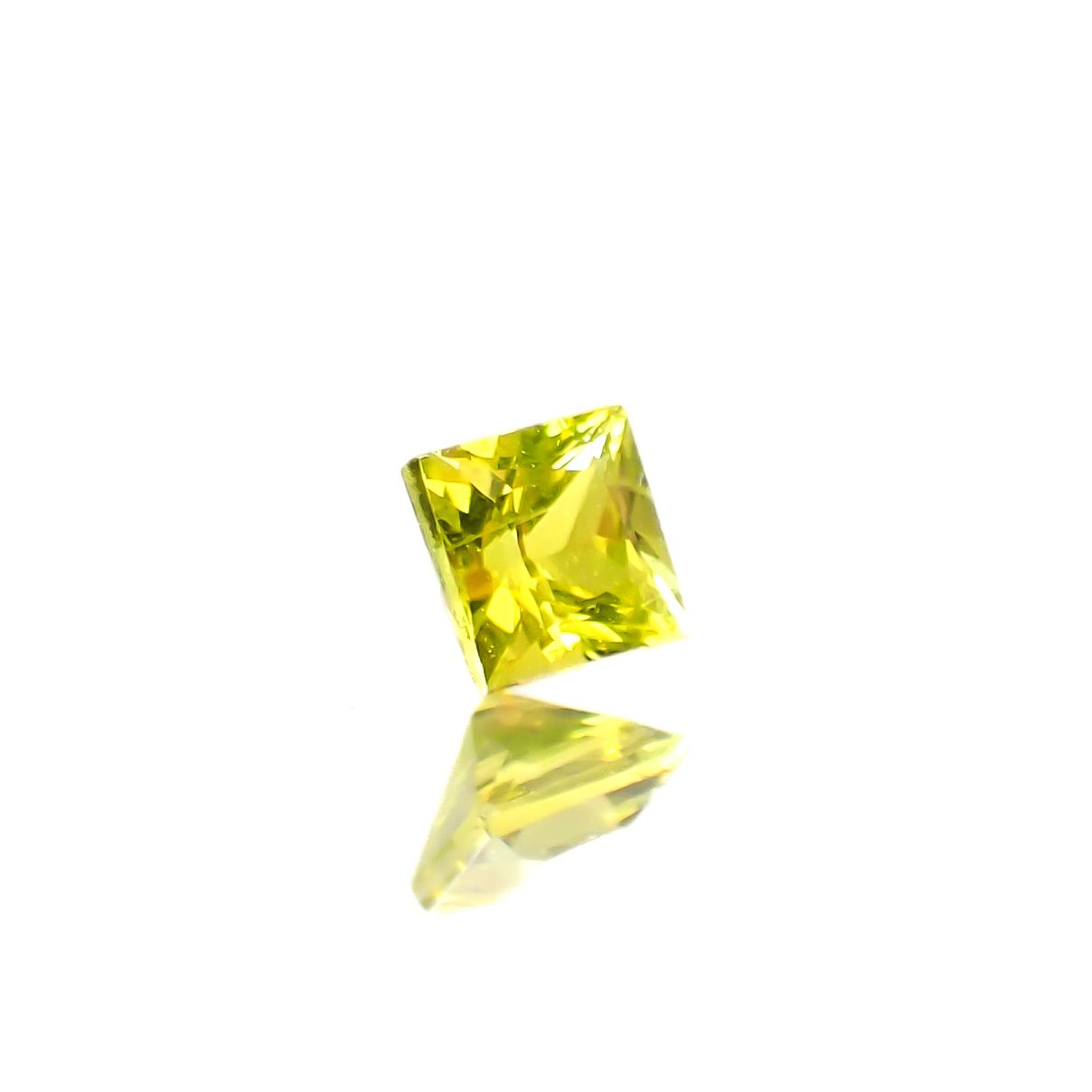 ◇プリンセスカット◇クリソベリル スリランカ/マダガスカル産 0.25ct [250330008]3.2x3.2mm前後
