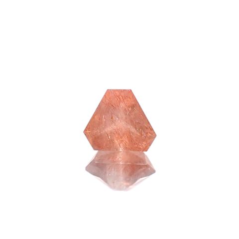 ◇カスタムカット◇ストロベリークォーツ カザフスタン産 0.63ct[240125493]5.3x5.2mm前後